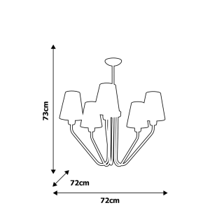 Żyrandol VICTORIA WHITE 5xE27