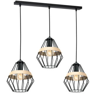 Lampa wisząca CLIFF BLACK 3xE27