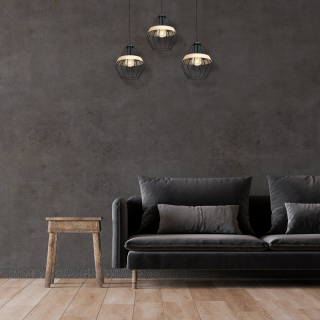 Lampa wisząca CLIFF BLACK 3xE27