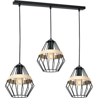 Lampa wisząca CLIFF BLACK 3xE27