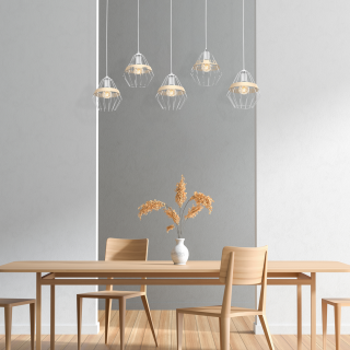 Lampa wisząca CLIFF WHITE 5xE27