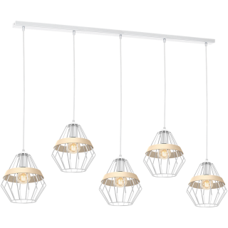 Lampa wisząca CLIFF WHITE 5xE27