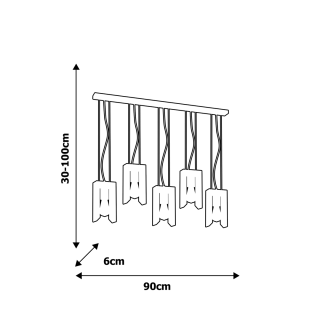 Lampa wisząca VINCENZO 5xE27