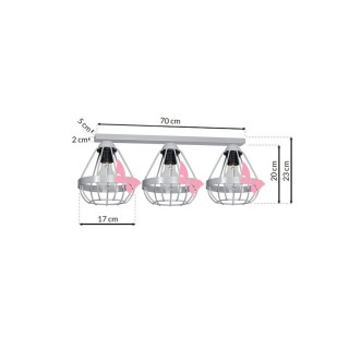 Lampa sufitowa KAGO GRAY 3xE27