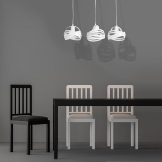 Lampa wisząca CORONA WHITE 3xE27