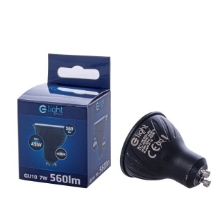 Żarówka LED 7W GU10 Barwa neutralna 4000K Czarny