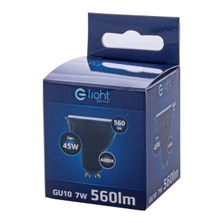 Żarówka LED 7W GU10 Barwa neutralna 4000K Czarny