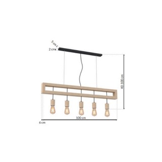 Lampa wisząca FANO 5xE27