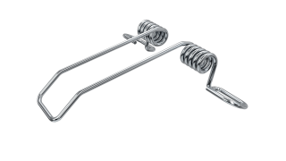 PROFIL ALUMINIOWY SREBRNY TYP K 2m + KLOSZ MLECZNY, SPRĘŻYNA MONTAŻOWA