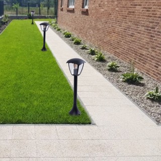 Lampa ogrodowa stojąca FOX BLACK 1xE27 Duża