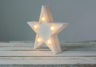 GWIAZDA PLASTIKOWA MAŁA LED 2*AA