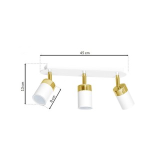 Lampa sufitowa JOKER WHITE/GOLD 3xGU10
