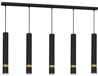 Lampa wisząca JOKER BLACK/GOLD 5xGU10