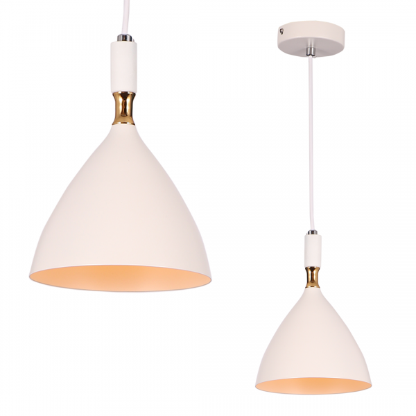 Lampa wisząca OTTO WHITE/GOLD 1xE27