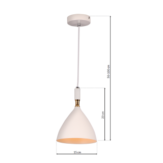 Lampa wisząca OTTO WHITE/GOLD 1xE27