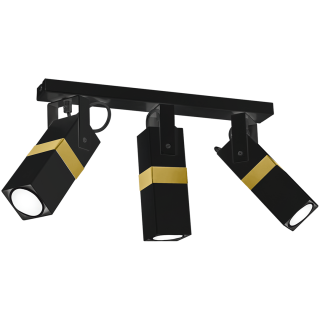 Lampa sufitowa VIDAR BLACK/GOLD 3xGU10