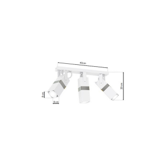 Lampa sufitowa VIDAR WHITE/CHROME 3xGU10