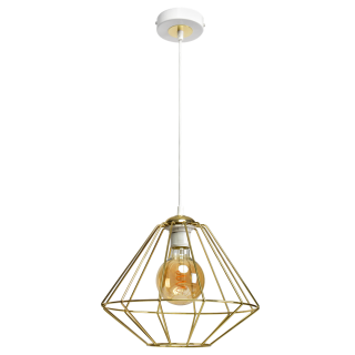 Lampa wisząca LUPO WHITE/GOLD 1xE27