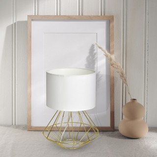 Lampa stołowa LUPO WHITE/GOLD 1xE27