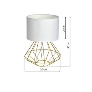 Lampa stołowa LUPO WHITE/GOLD 1xE27