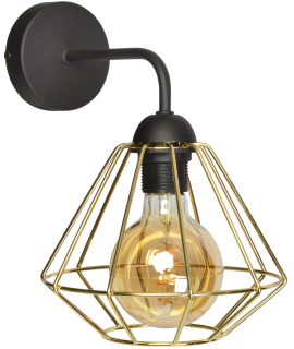 Kinkiet LUPO BLACK/GOLD 1xE27