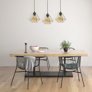 Lampa wisząca LUPO BLACK/GOLD 3xE27