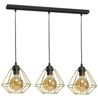 Lampa wisząca LUPO BLACK/GOLD 3xE27