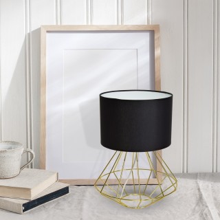 Lampa stołowa LUPO BLACK/GOLD 1xE27