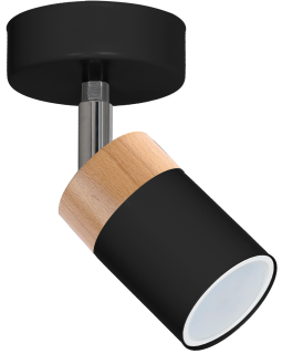 Kinkiet JOKER BLACK/WOOD 1xGU10