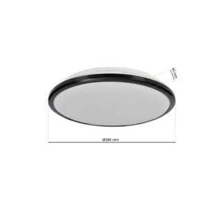 Plafon TERMA BLACK 18W LED Ø280 mm