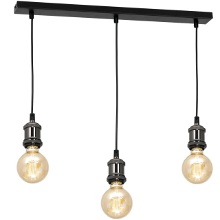 Lampa wisząca EDISON CZARNY 3xE27