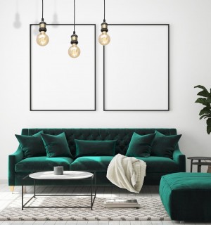 Lampa wisząca EDISON CZARNY/MOSIĄDZ 3xE27