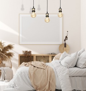 Lampa wisząca EDISON CZARNY/MOSIĄDZ 3xE27