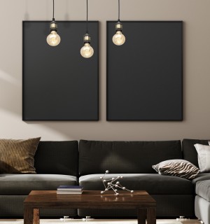 Lampa wisząca EDISON CZARNY/MOSIĄDZ 3xE27