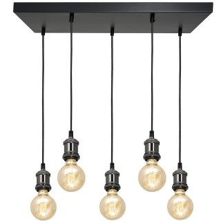 Lampa wisząca EDISON CZARNY 5xE27
