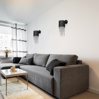 Kinkiet ALMERIA BLACK/CHROME 1xE27