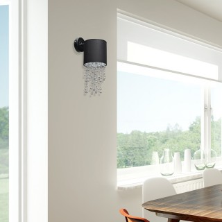 Kinkiet ALMERIA BLACK/CHROME 1xE27