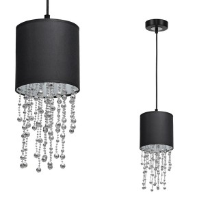 Lampa wisząca ALMERIA BLACK/SILVER 1xE27