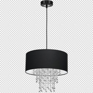 Lampa wisząca ALMERIA BLACK/CHROME 1xE27