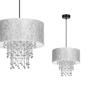 Lampa wisząca ALMERIA SLVER/BLACK 1xE27