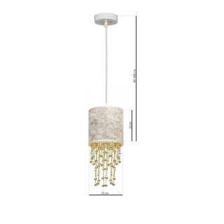 Lampa wisząca ALMERIA WHITE/GOLD 1xE27