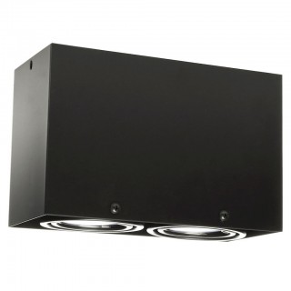 LAMPA SUFITOWA BLOCCO CZARNA 2x7W GU10 LED