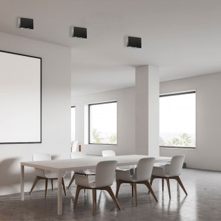 LAMPA SUFITOWA BLOCCO CZARNA 2x7W GU10 LED