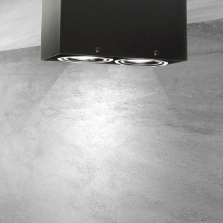 LAMPA SUFITOWA BLOCCO CZARNA 2x7W GU10 LED