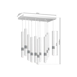 Lampa wisząca CASTRO WHITE / CHROME 11xG9