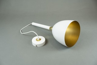 Lampa wisząca CLARK WHITE/GOLD 1xE27