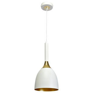 Lampa wisząca CLARK WHITE/GOLD 1xE27