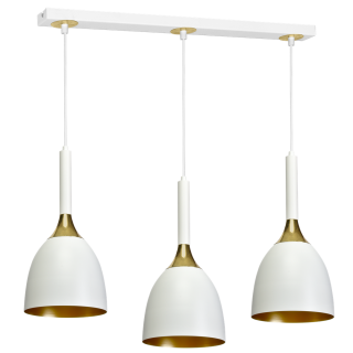 Lampa wisząca CLARK WHITE/GOLD 3xE27