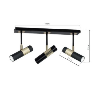 Lampa wisząca DALLAS GOLD 3xGU10 Listwa