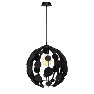 Lampa wisząca GAIA BLACK / WOOD 1xE27 60W